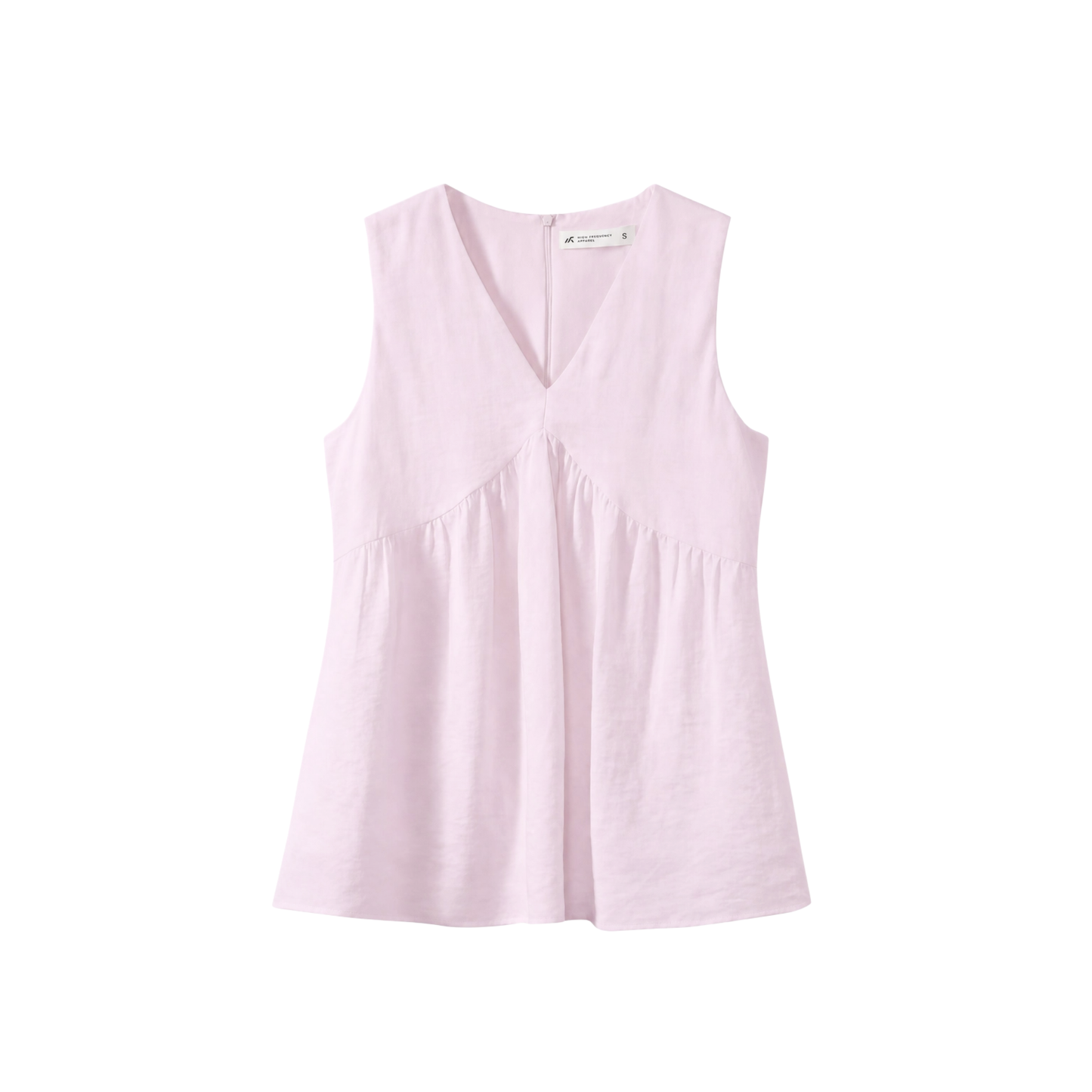v-neck textured iron-free sleeveless blouse