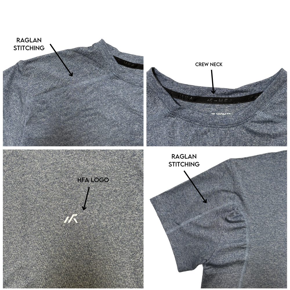hfa unisex perforated performance dri-fit crew neck short sleeve t-shirt