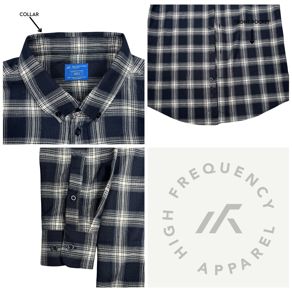 hfa unisex plaids long sleeve relax fitted shirt