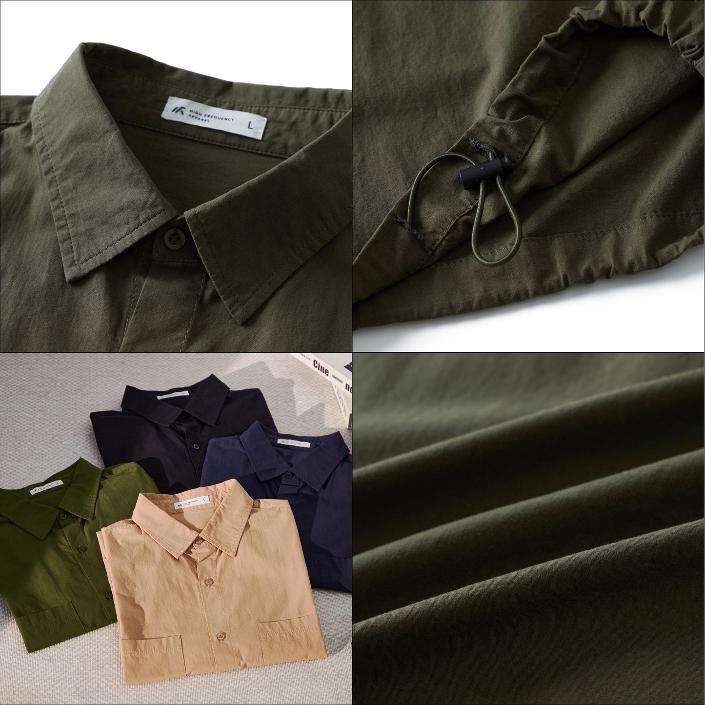 hfa men's oversized short sleeve shirt with spring clasp
