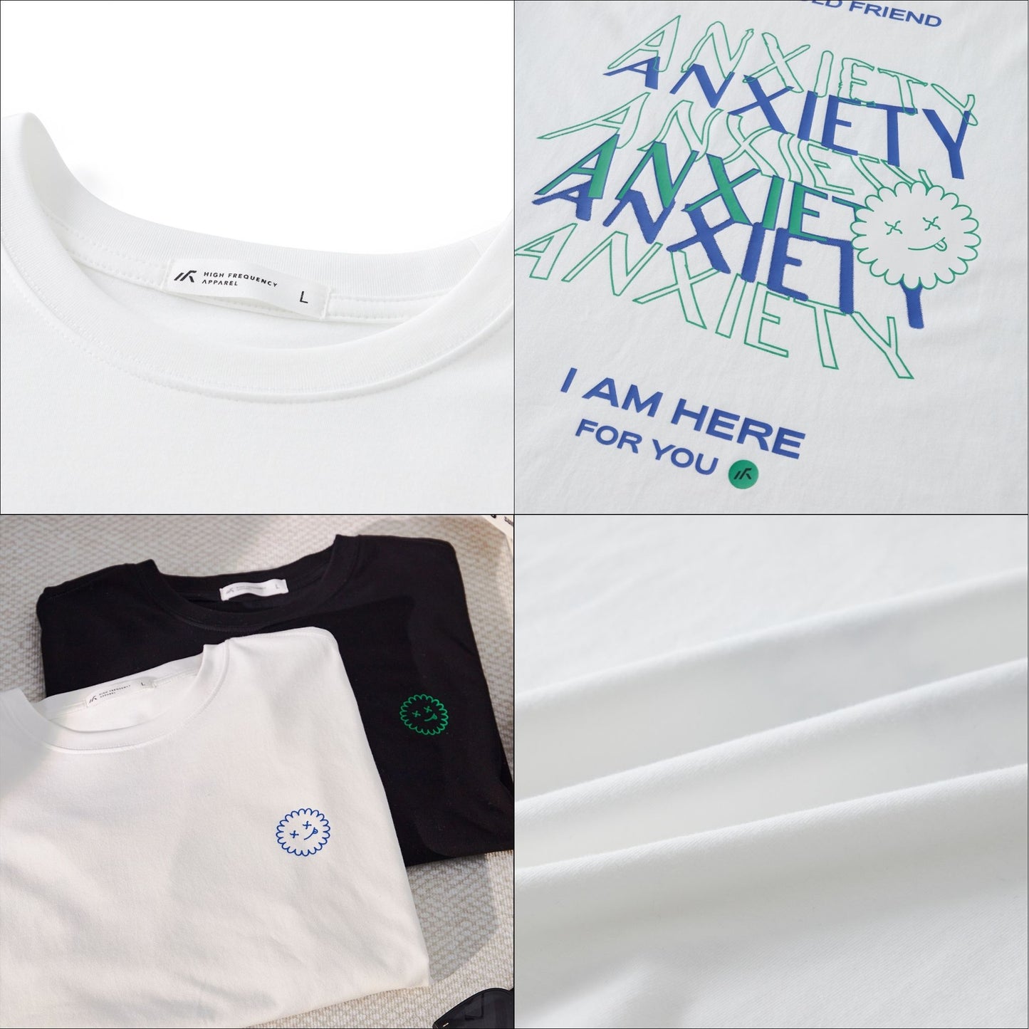 hfa unisex anxiety oversized graphic tee