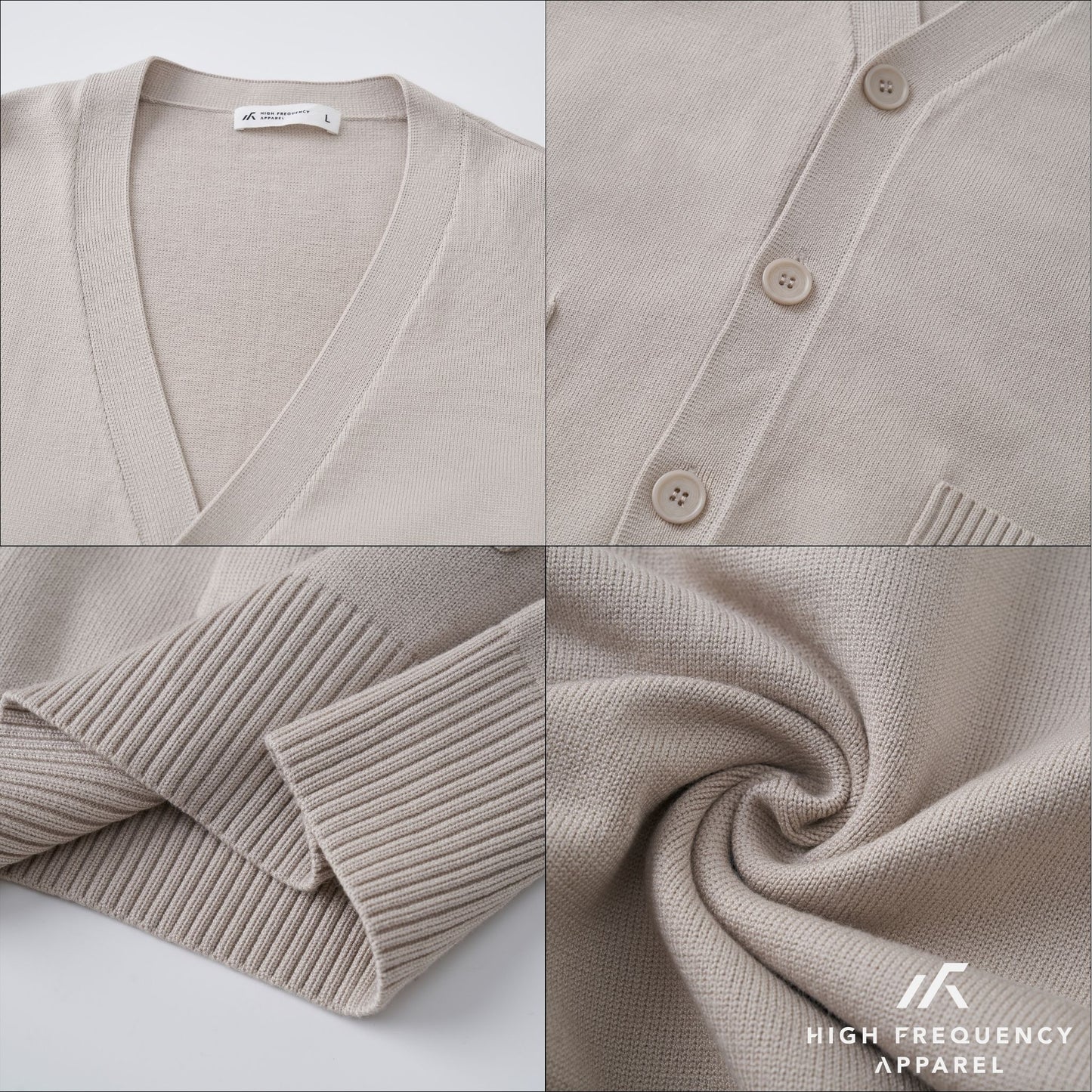 hfa men's relax fitted knitted cardigan