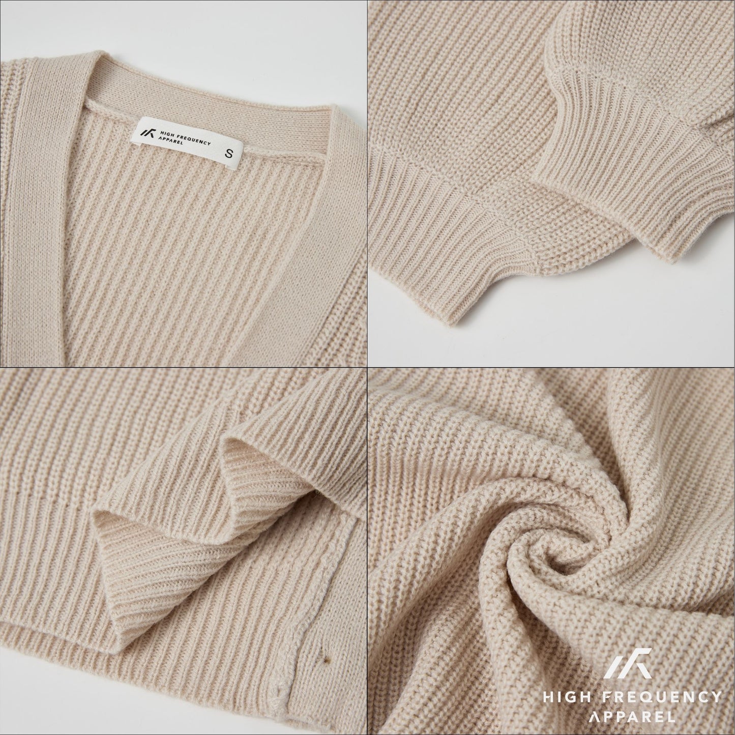 hfa women's puffy knitted cardigan