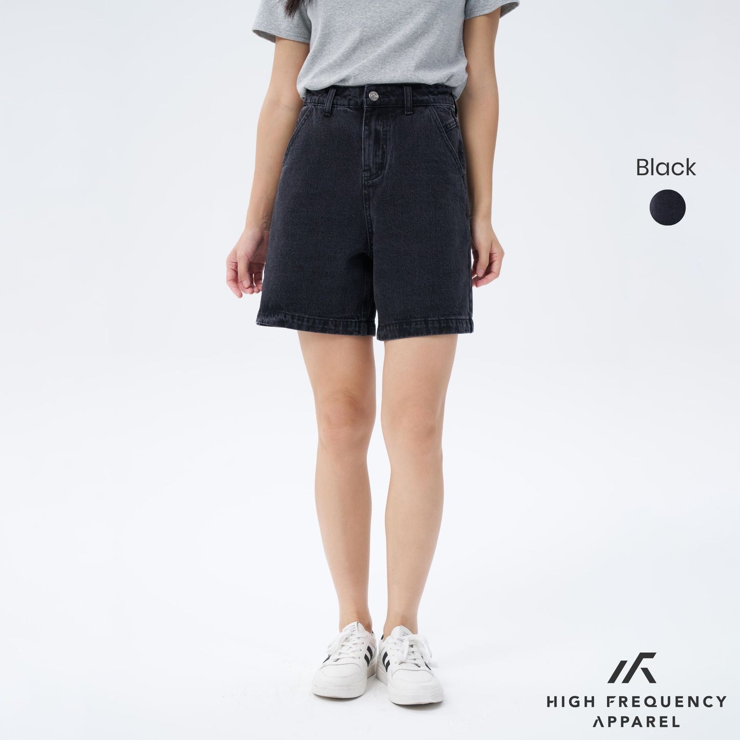 hfa women's a-line high waisted denim jorts