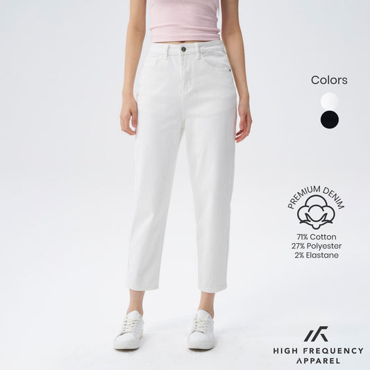 BW High Waisted Ankle-Length Mom Denim Jeans