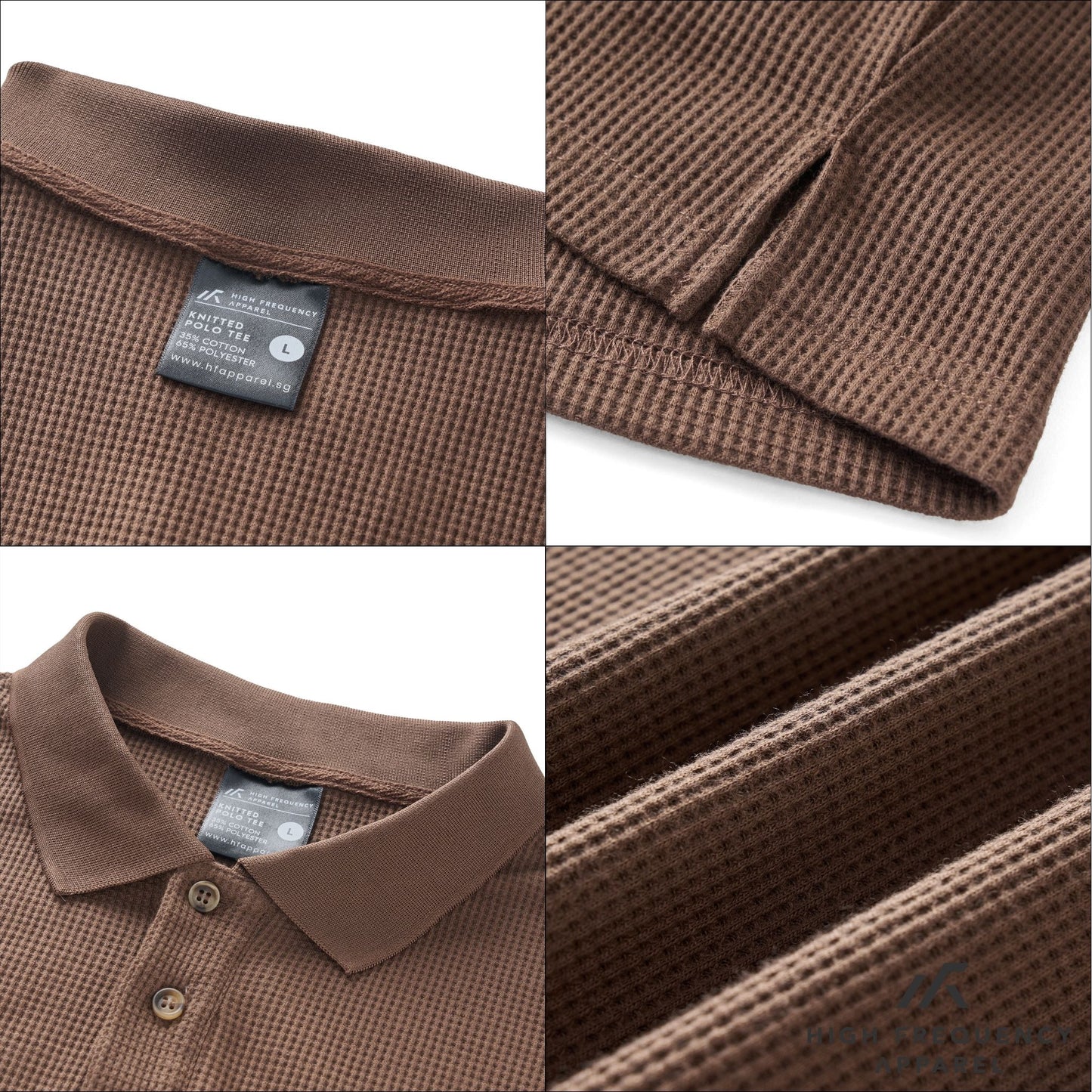 hfa men's waffle knitted polo t-shirt