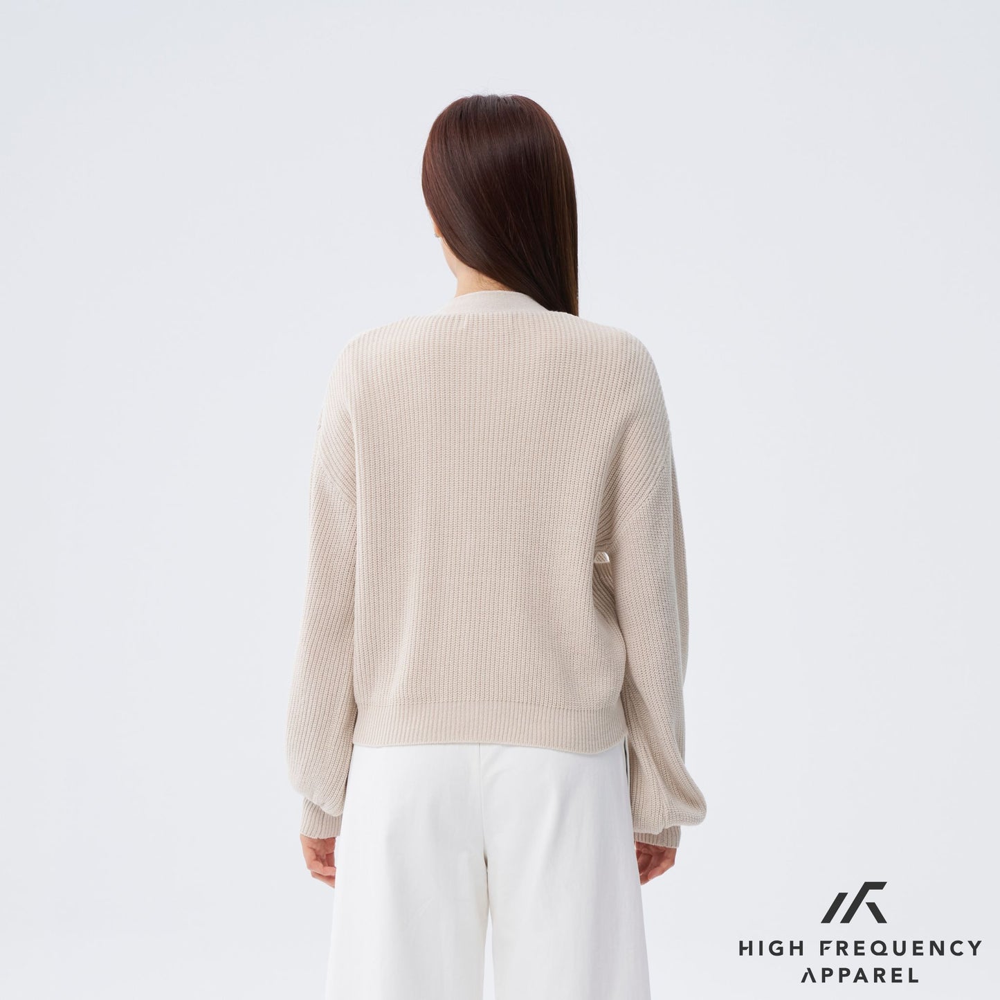 hfa women's puffy knitted cardigan