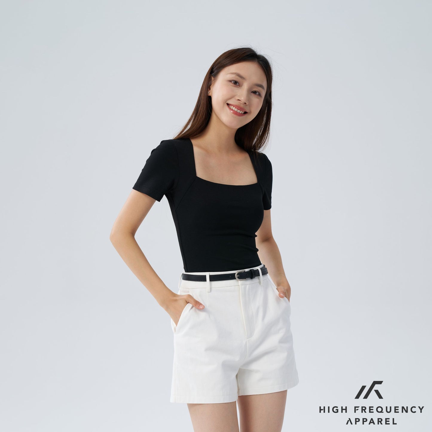 hfa women's square neck padded top
