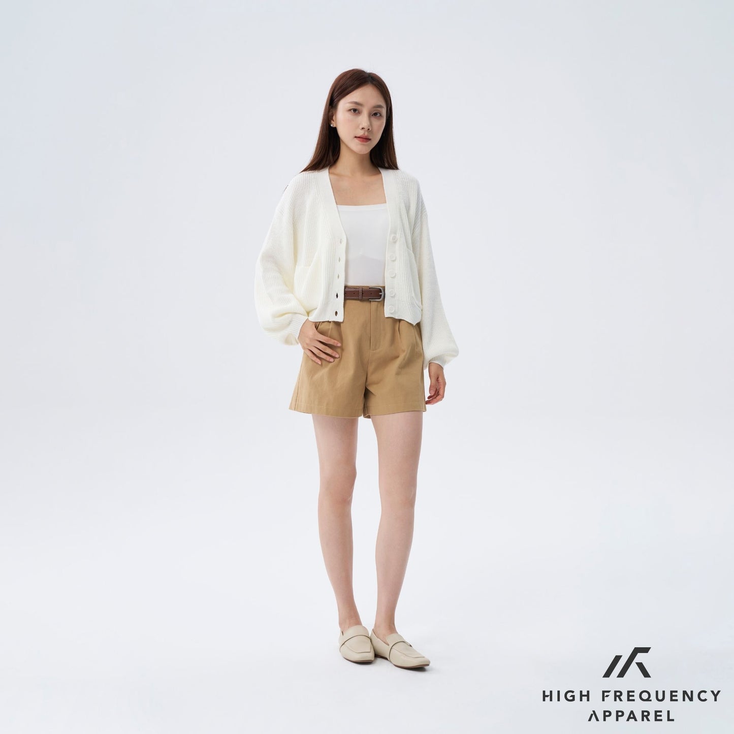 hfa women's puffy knitted cardigan