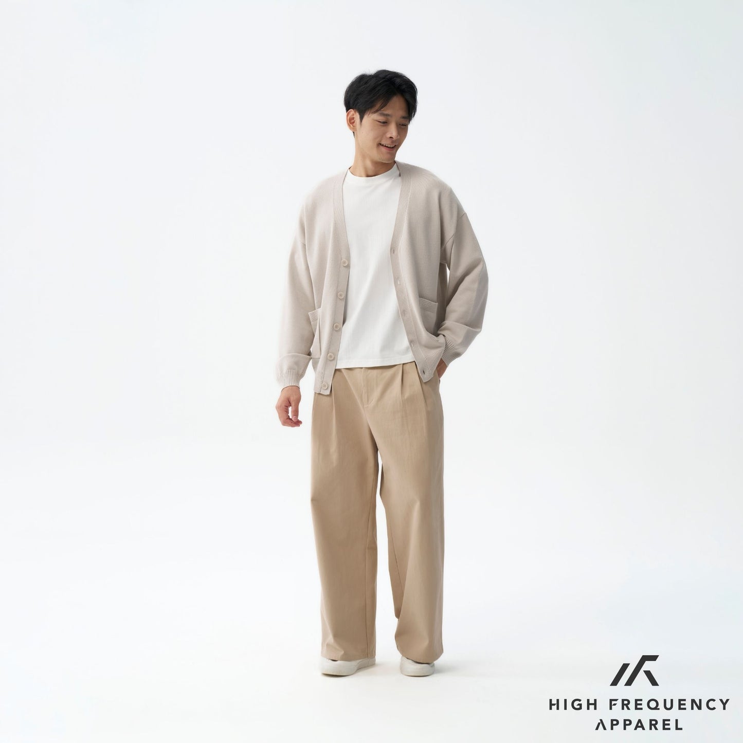 hfa men's relax fitted knitted cardigan