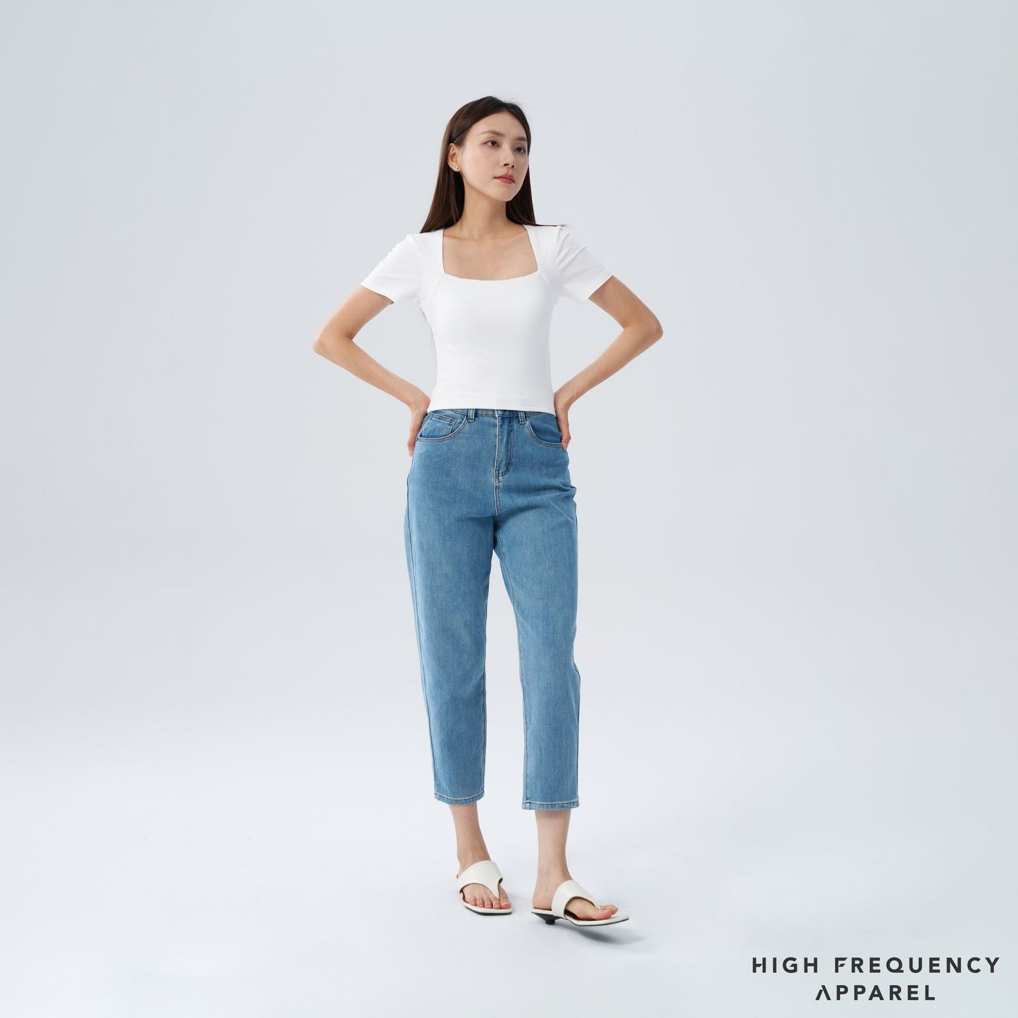 hfa women's square neck padded top