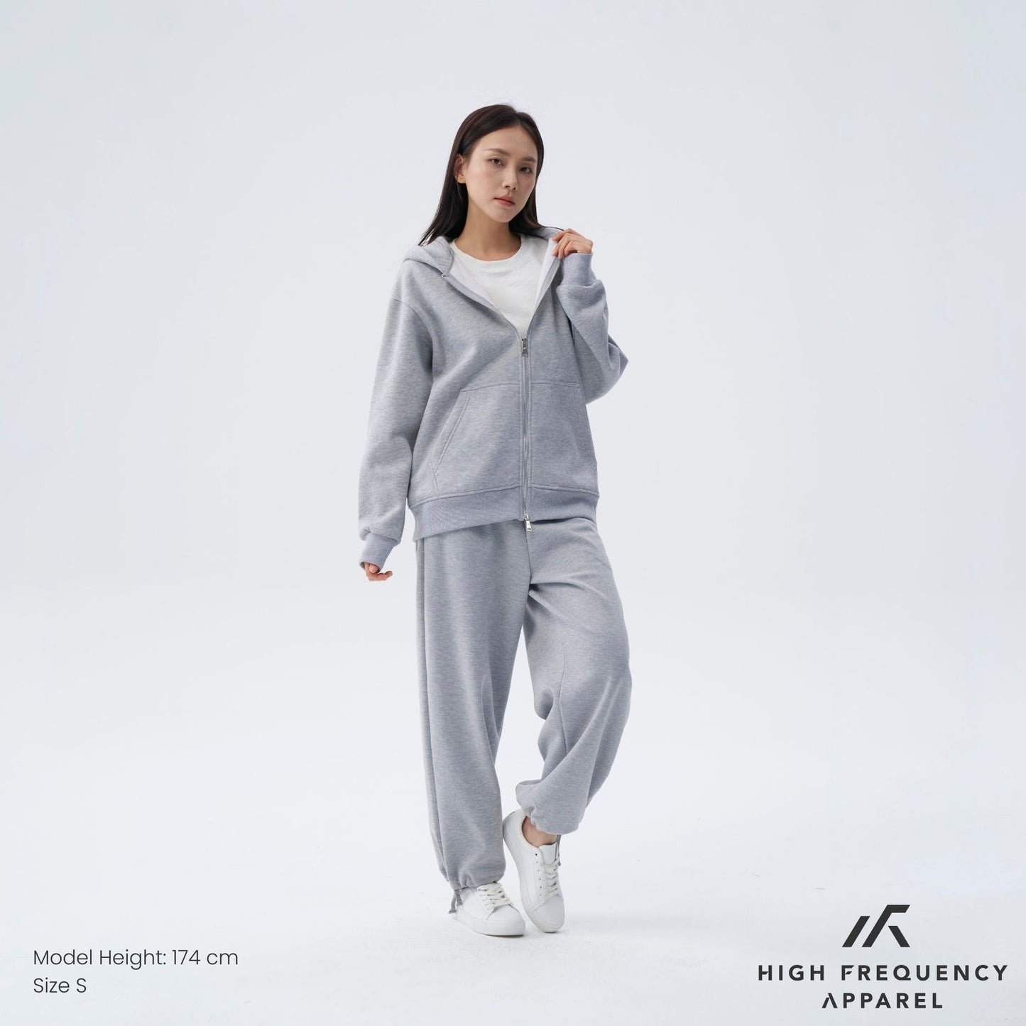 hfa unisex two-way zipper fleece hoodie