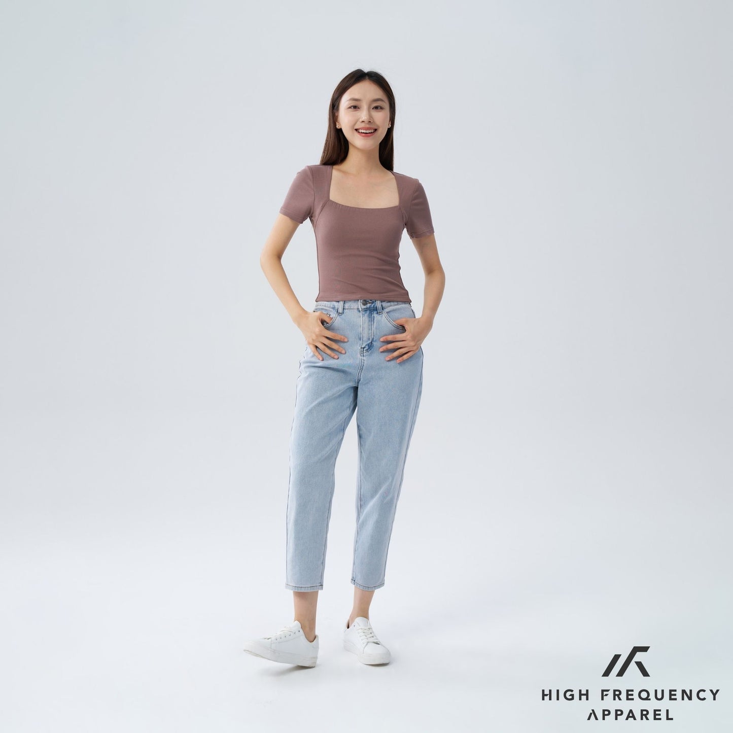 hfa women's square neck padded top