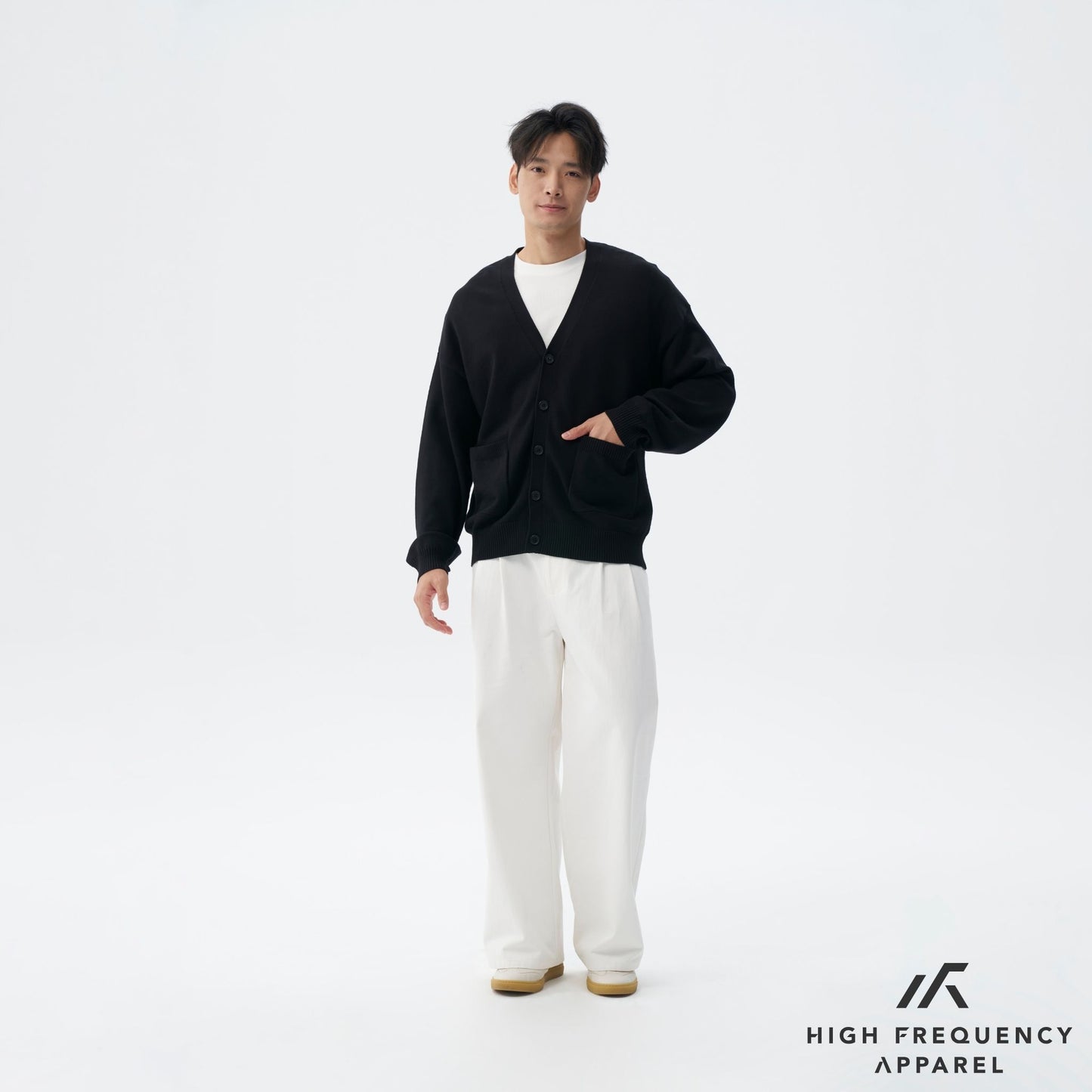 hfa men's relax fitted knitted cardigan