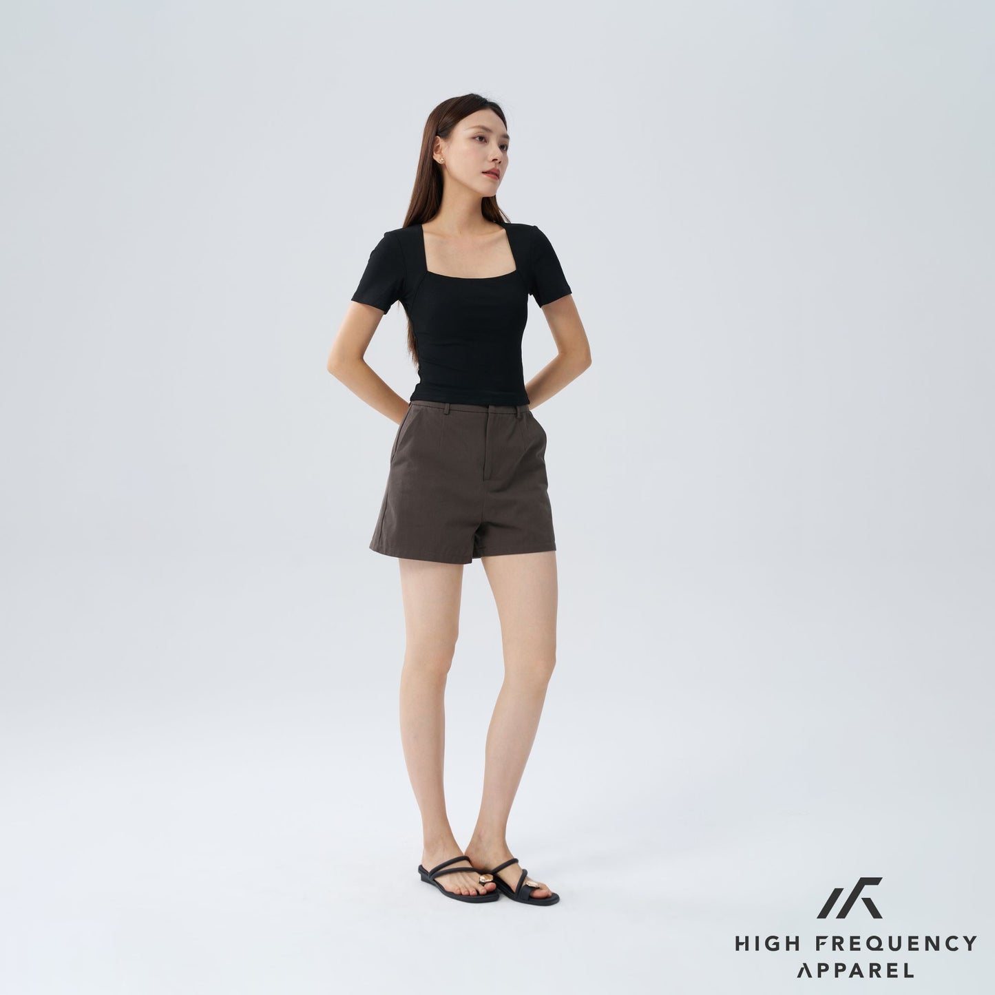 hfa women's square neck padded top