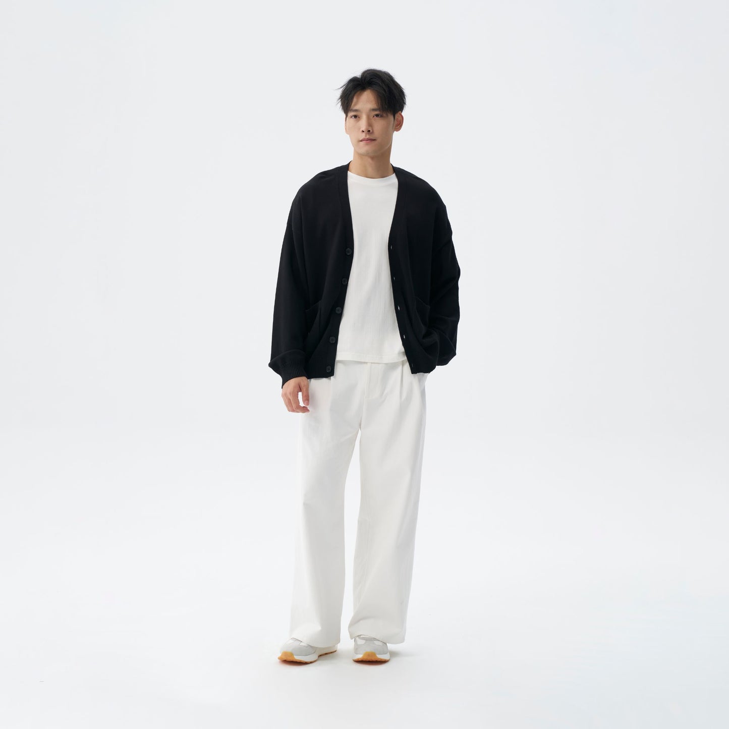 hfa men's relax fitted knitted cardigan