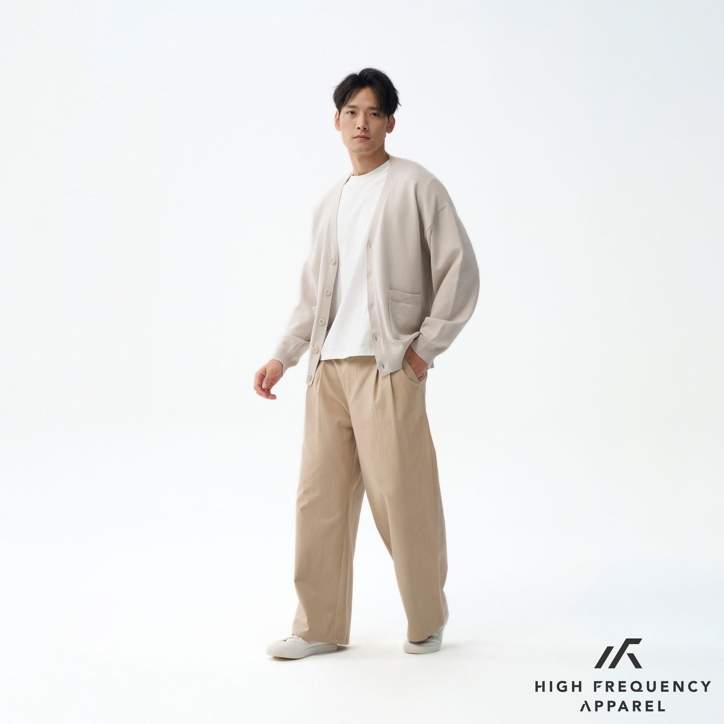 hfa men's relax fitted knitted cardigan