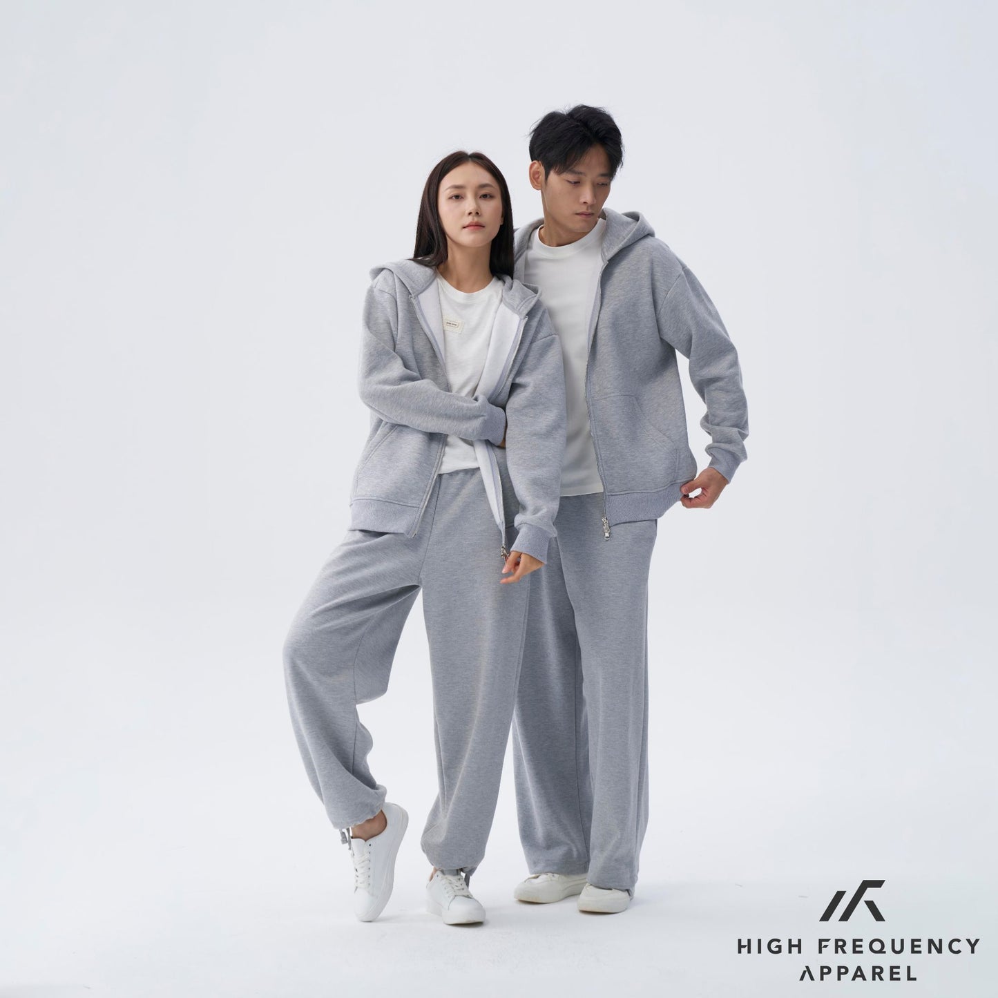 hfa unisex two-way zipper fleece hoodie