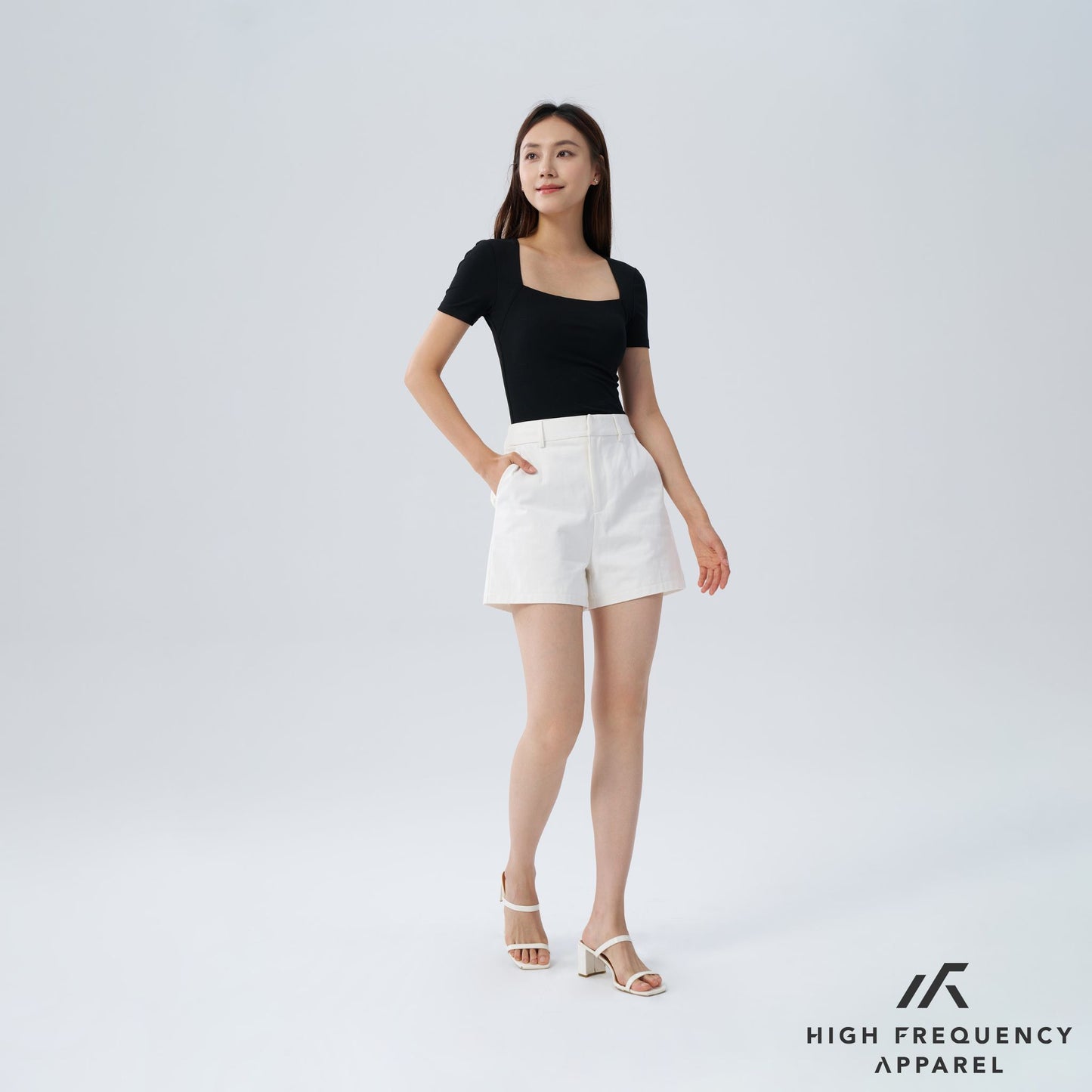 hfa women's square neck padded top