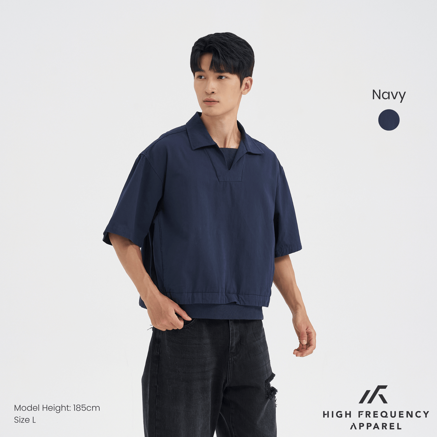 oversized boxy faux 2-piece tee
