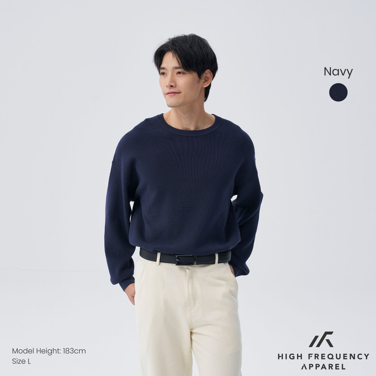 hfa unisex loose fit heavyweight knitted long sleeve pullover