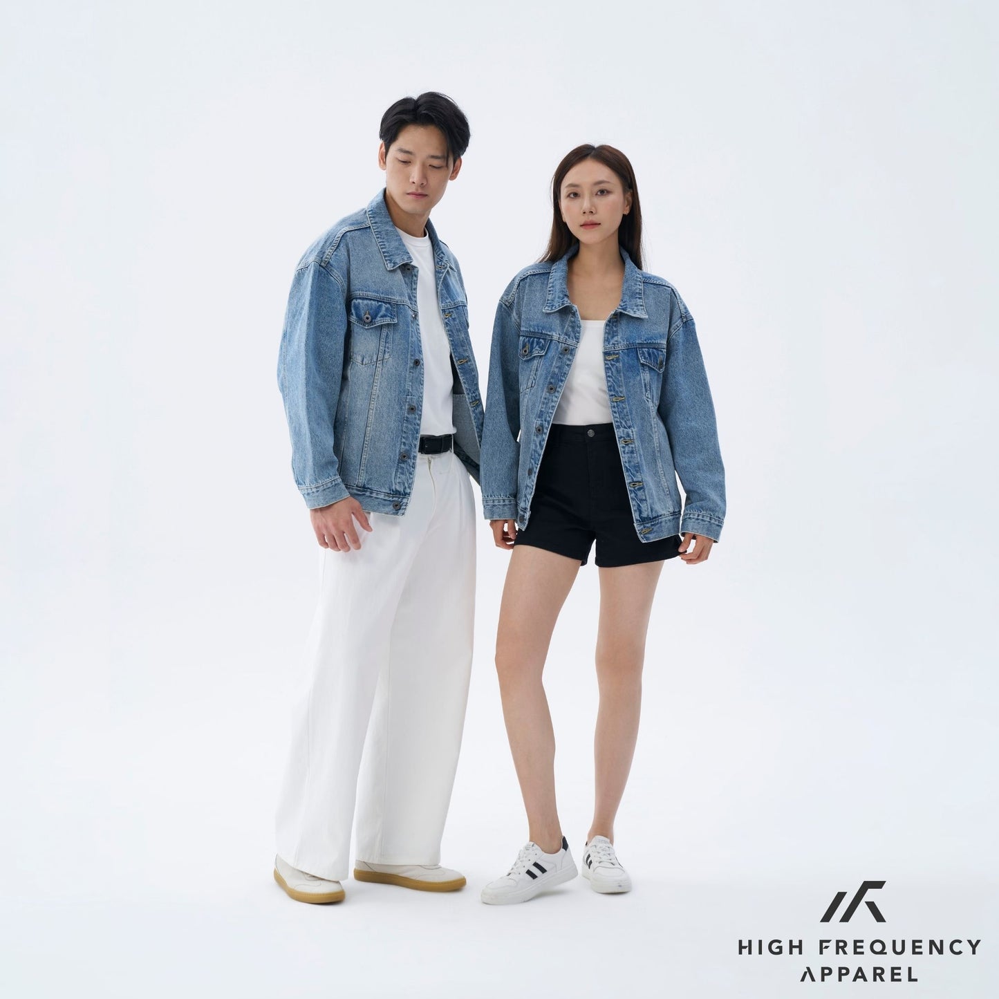 hfa unisex oversized denim jacket – timeless relaxed fit