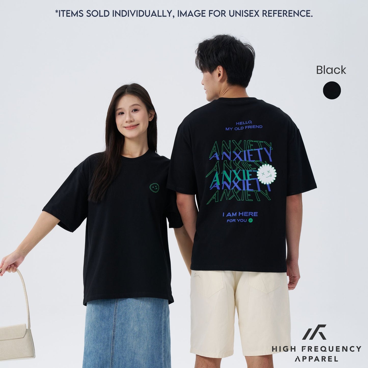 hfa unisex anxiety oversized graphic tee
