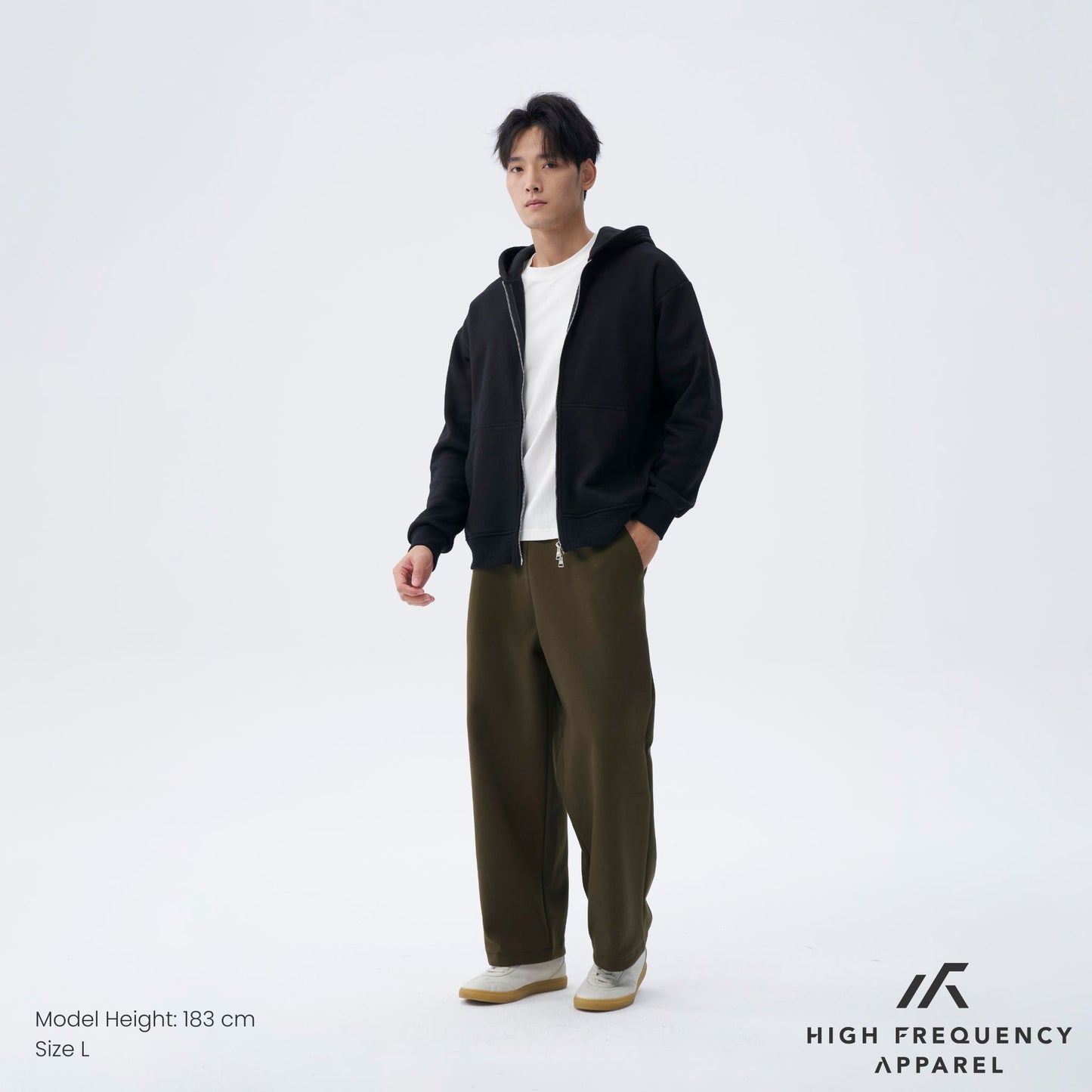 hfa unisex two-way zipper fleece hoodie