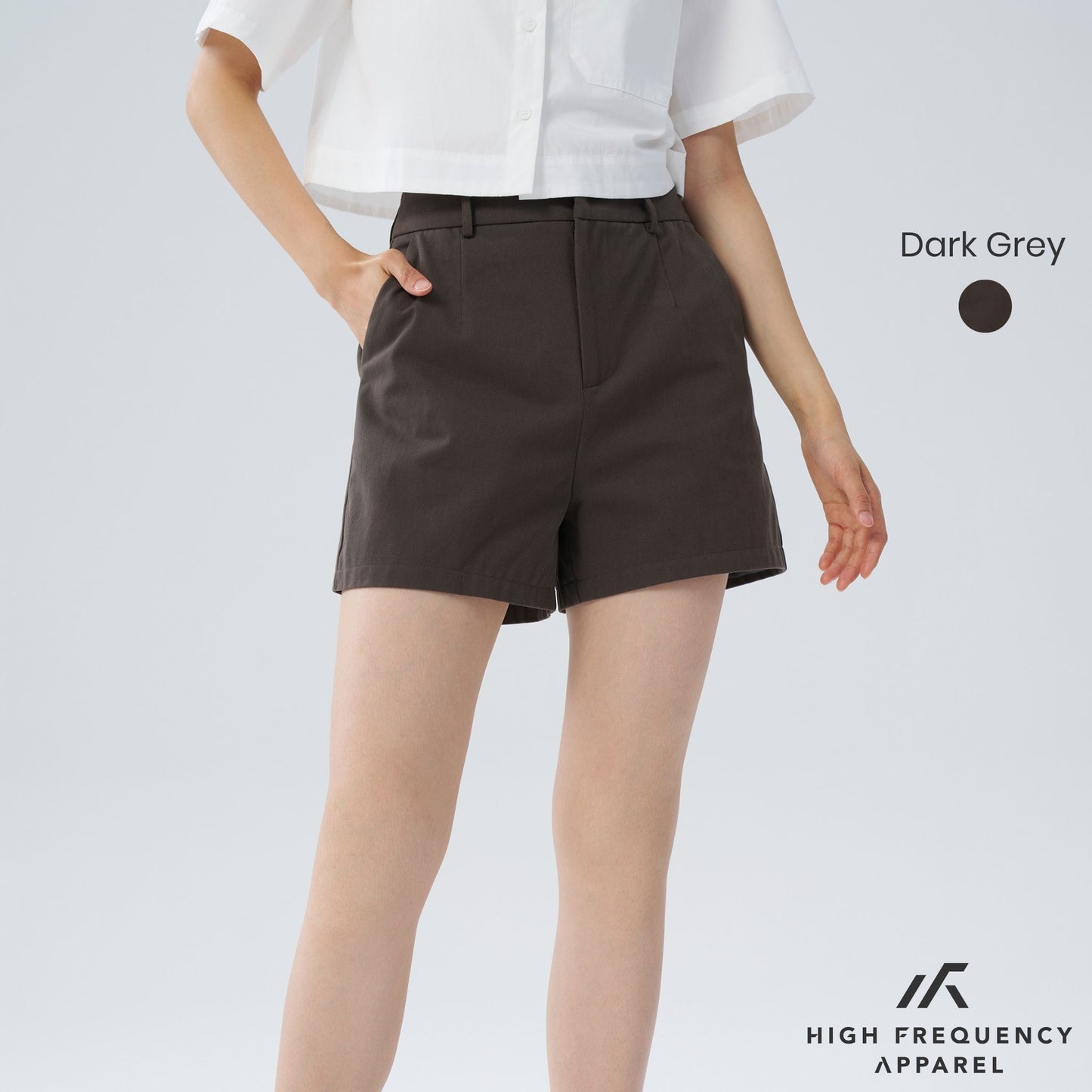 hfa women's high waisted cotton shorts