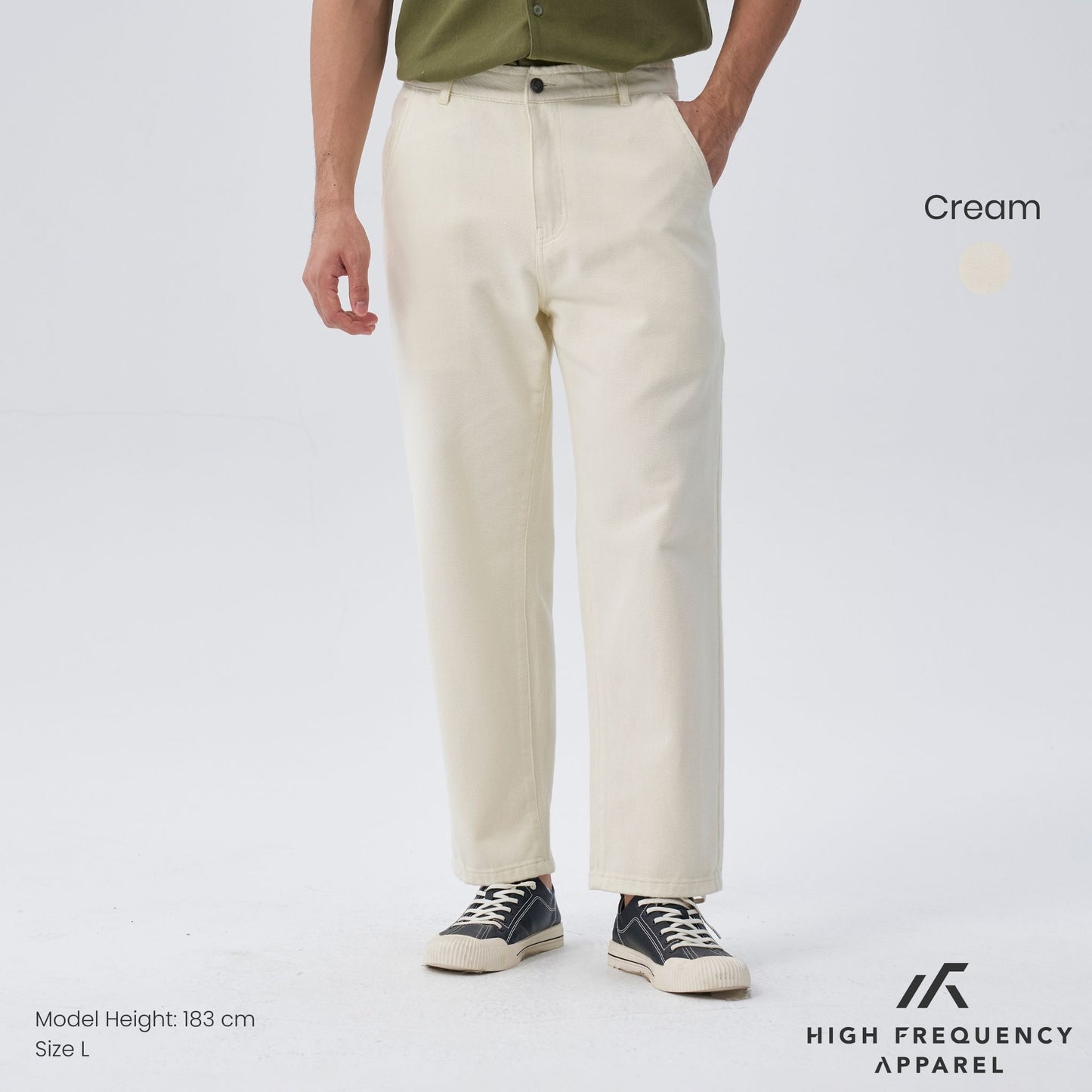hfa men’s cotton tapered cropped chino pants