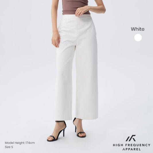 High-Waisted Wide Leg Minimalist Chino Pants