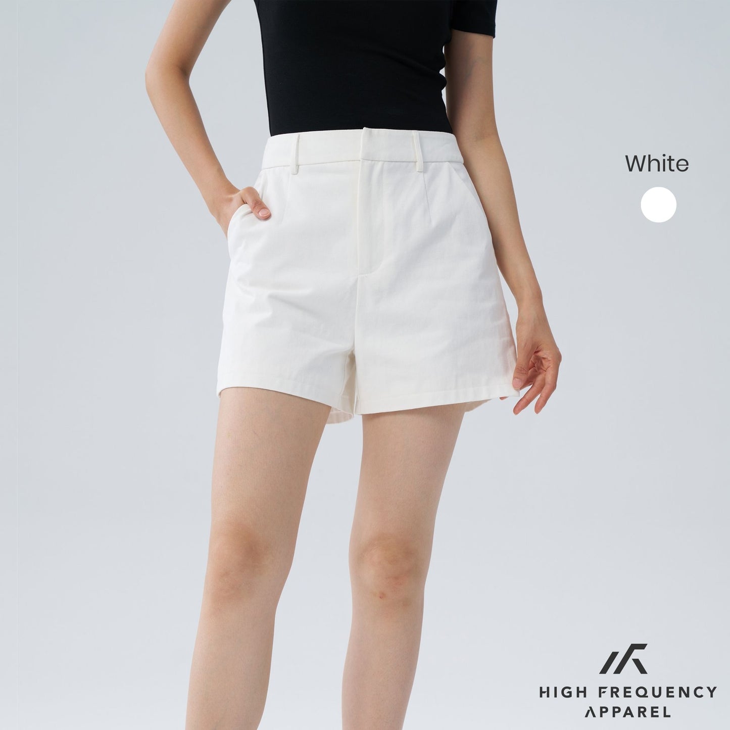 hfa women's high waisted cotton shorts