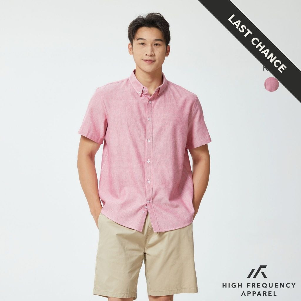 oxford short sleeve relax fitted shirt - 100% premium cotton