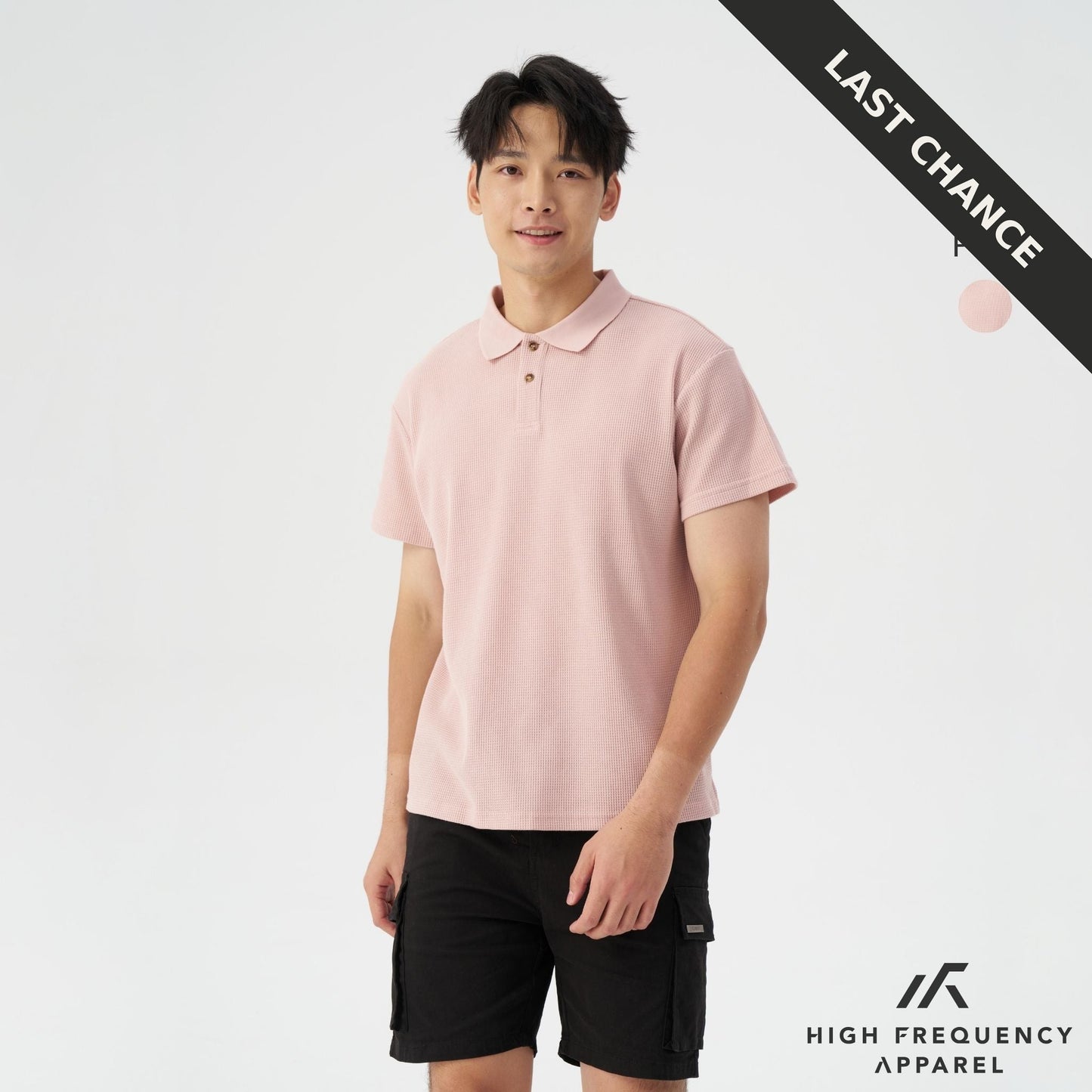 waffle knitted polo t-shirt