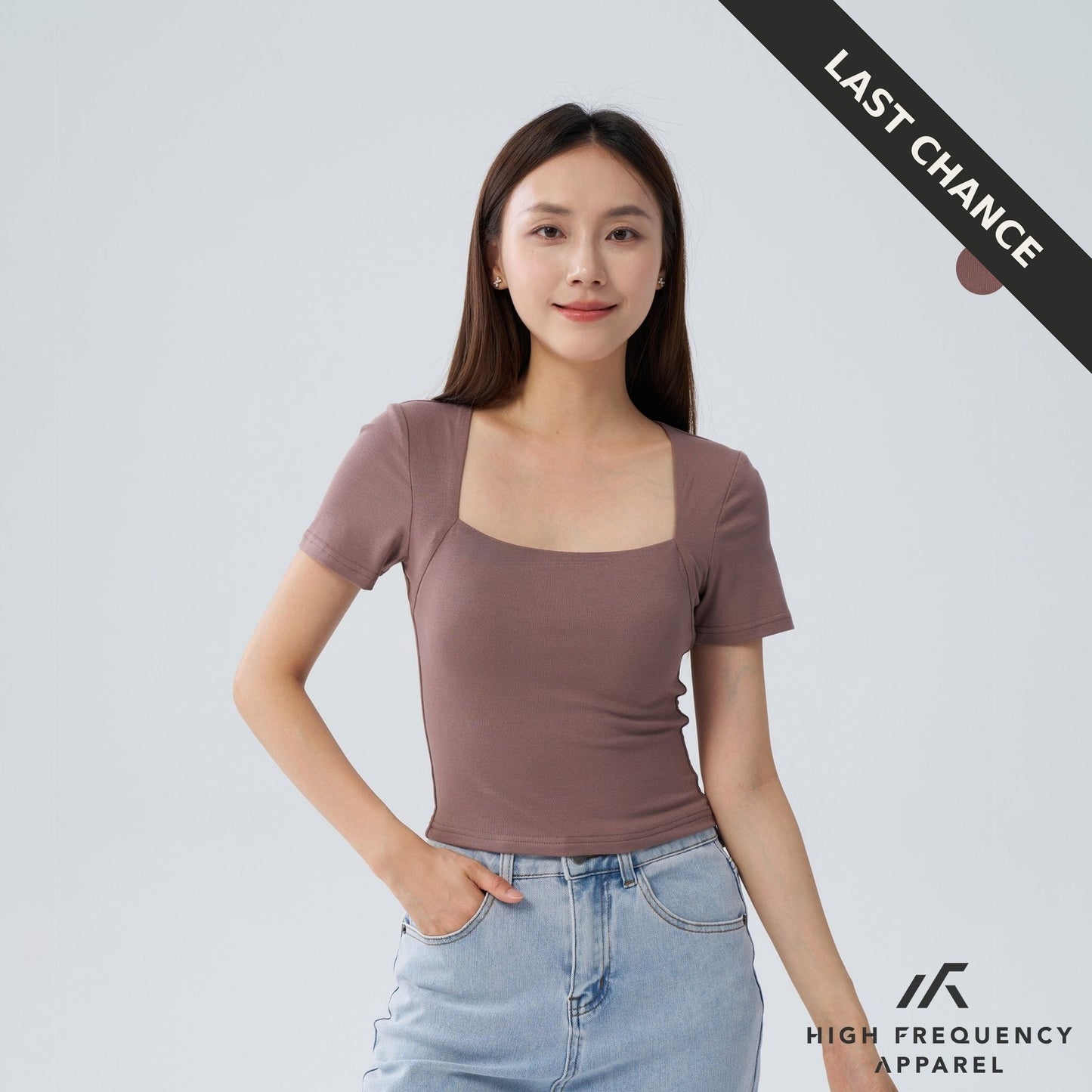 square neck padded top