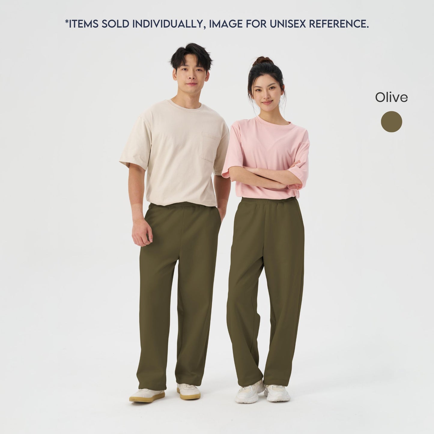 hfa unisex wide leg sweatpants with adjustable cuffs