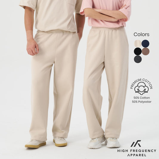 Unisex Wide Leg Sweatpants With Adjustable Cuffs