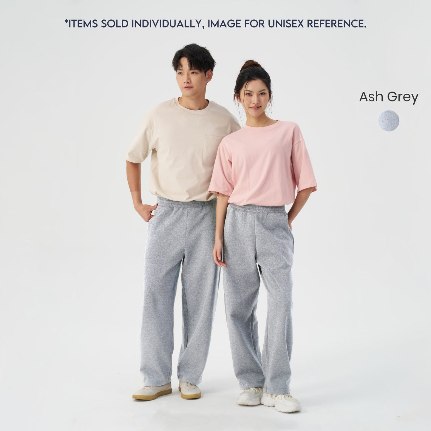 hfa unisex wide leg sweatpants with adjustable cuffs