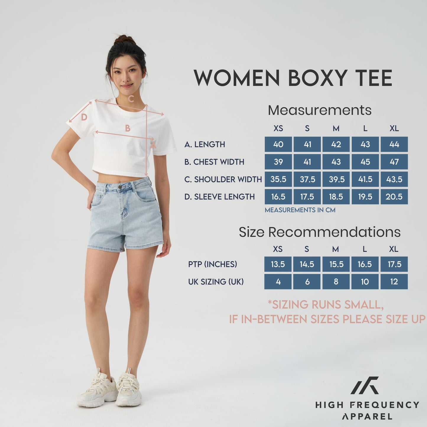 hfa women's cotton cropped boxy t-shirt