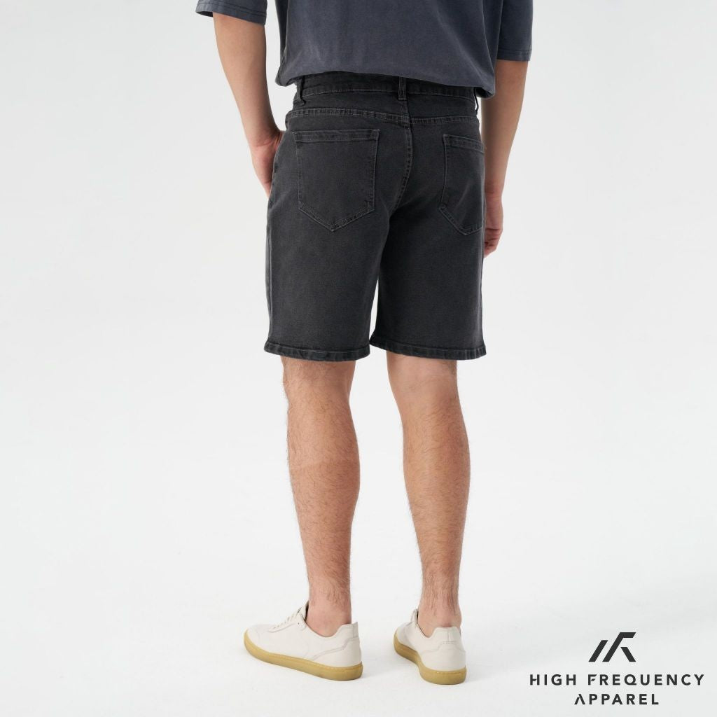hfa men's black denim shorts