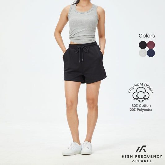 High-Waisted Cotton Sweat Shorts