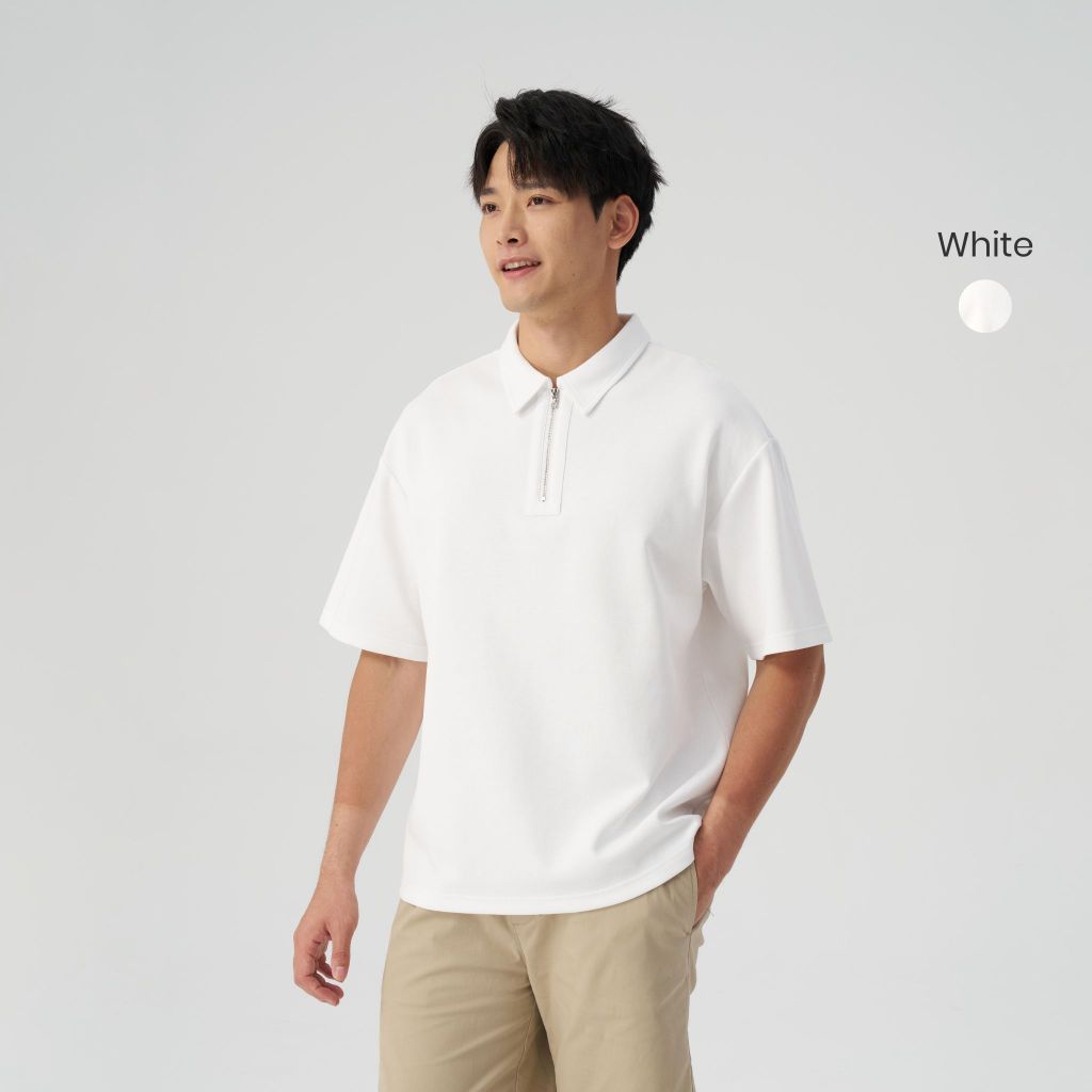 hfa cooling quarter zip polo 220gsm oversized tee