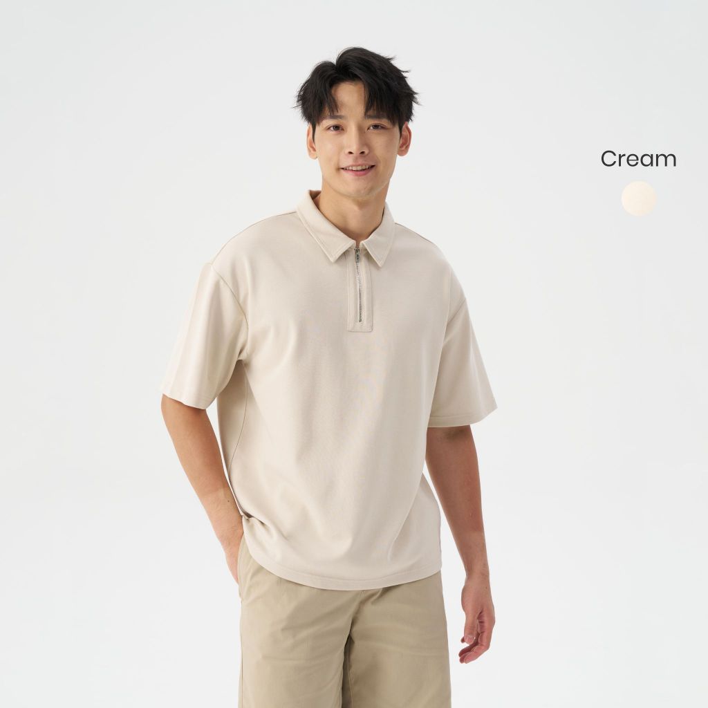 hfa cooling quarter zip polo 220gsm oversized tee
