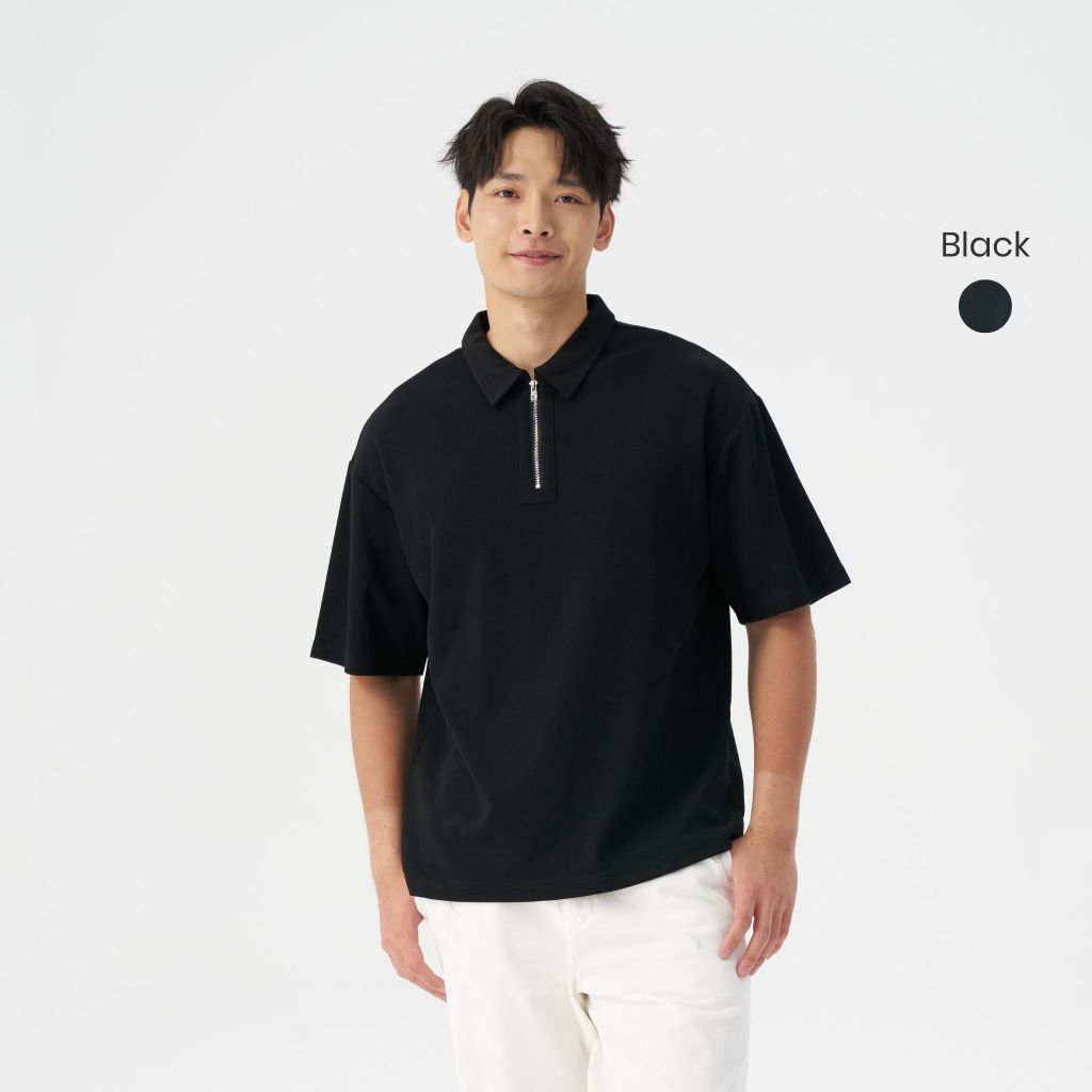 hfa cooling quarter zip polo 220gsm oversized tee