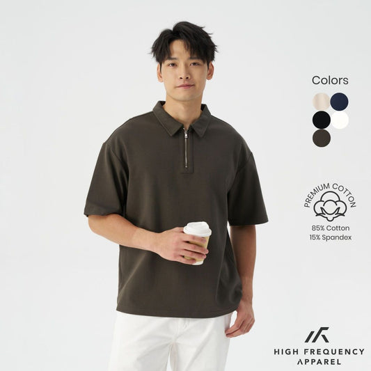 Cooling Quarter Zip Polo 220GSM Oversized Tee