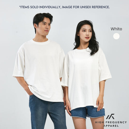 Unisex Oversized Stretch Cotton Crew Neck T-Shirt