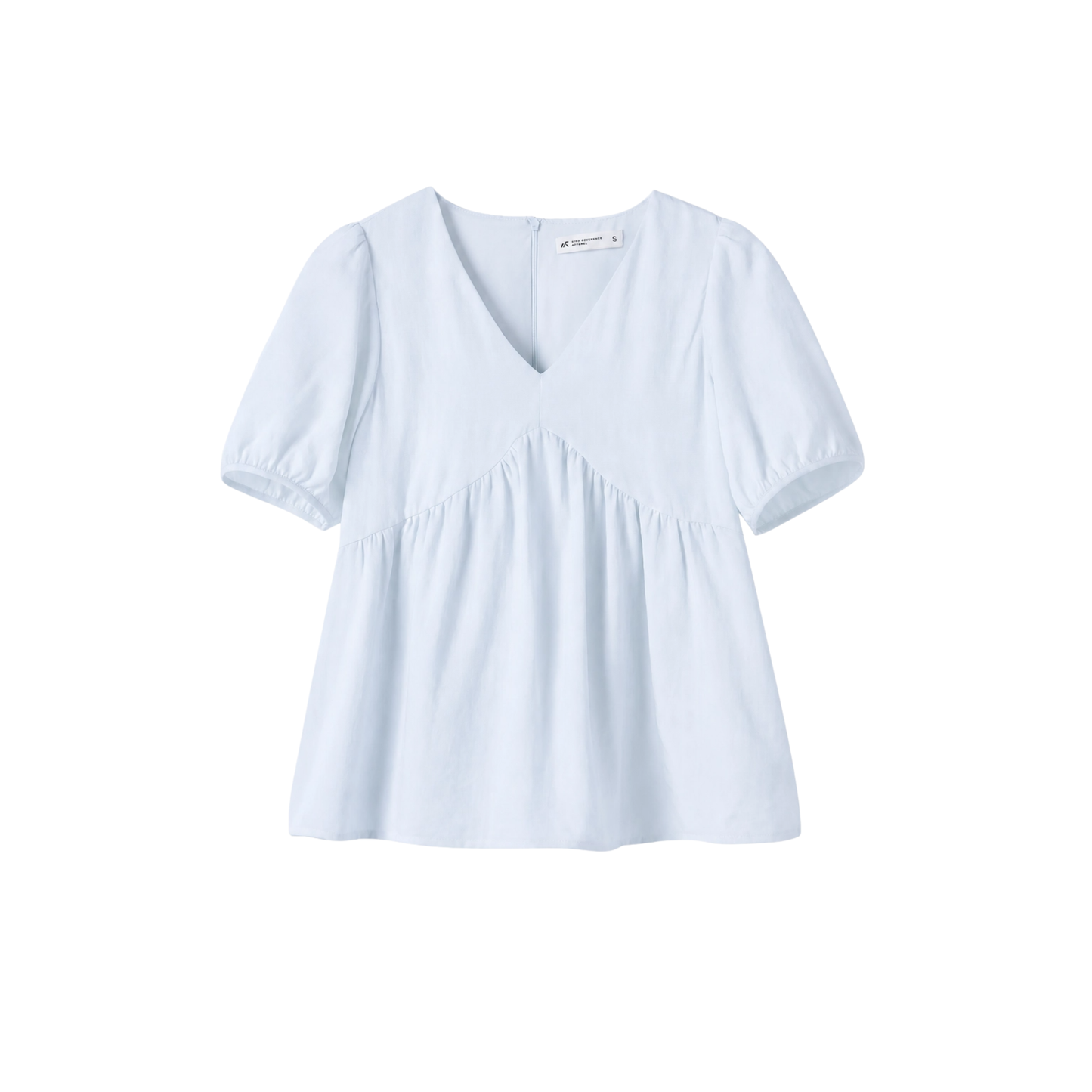 v-neck short sleeve flowy babydoll blouse