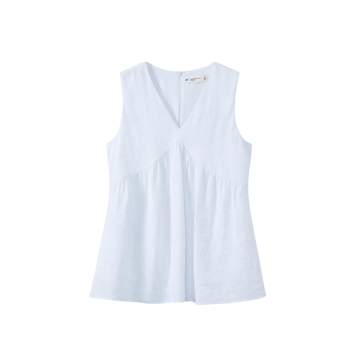 v-neck textured iron-free sleeveless blouse