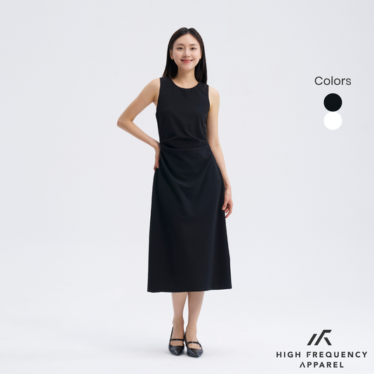 Women's Sleeveless Maxi Ruched Dress