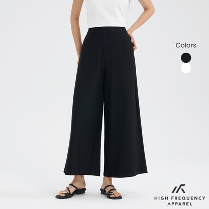 Mesh Wide Leg Elastic-Waist Pants